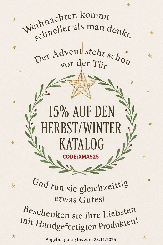 15% auf alle Artikel aus Herbst und Winter Katalog